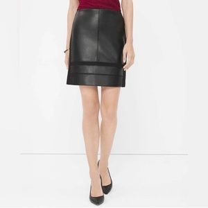 NWT White House/Black Market Mixed Textured Faux Leather Skirt